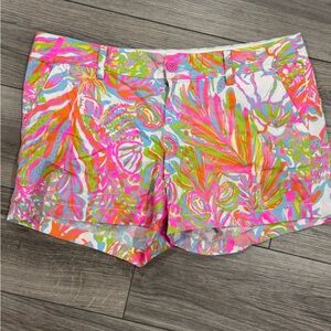 Vibrant Tropical Print Shorts